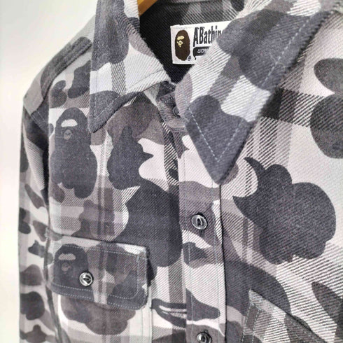 アベイシングエイプ A BATHING APE Camo Flannel Button down shirt カモ フランネル ボタンダウン シャツ メンズ JPN:L