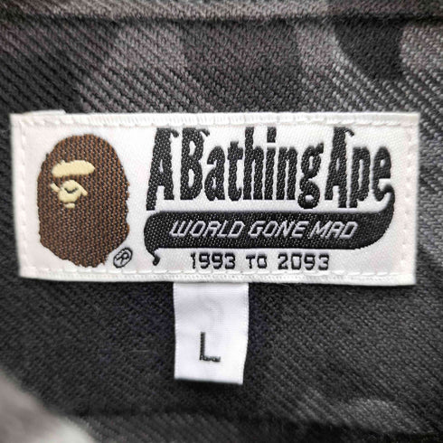 アベイシングエイプ A BATHING APE Camo Flannel Button down shirt カモ フランネル ボタンダウン シャツ メンズ JPN:L