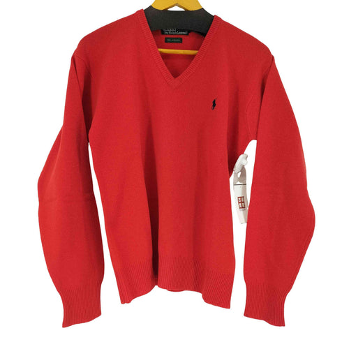 ポロバイラルフローレン Polo by RALPH LAUREN 80~90s ナイガイ ラムウールVネックニット メンズ 170