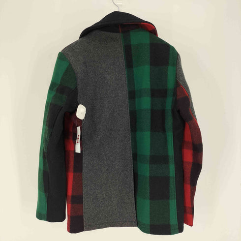 ショット Schott USA製 U.S. 740N PEAJACKET クレイジー チェック ナイロン ウール ピーコート メンズ US:38