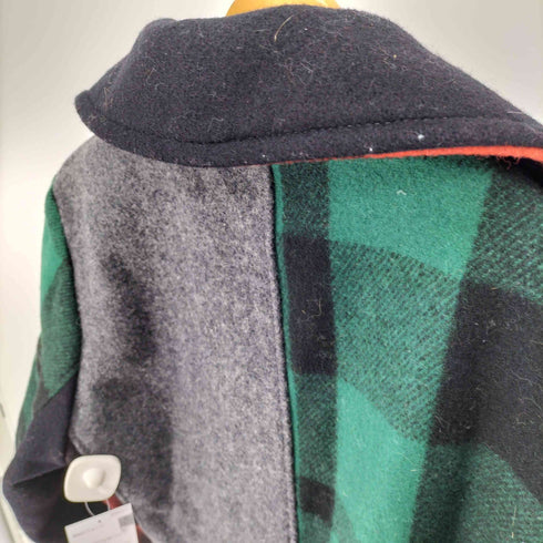 ショット Schott USA製 U.S. 740N PEAJACKET クレイジー チェック ナイロン ウール ピーコート メンズ US:38