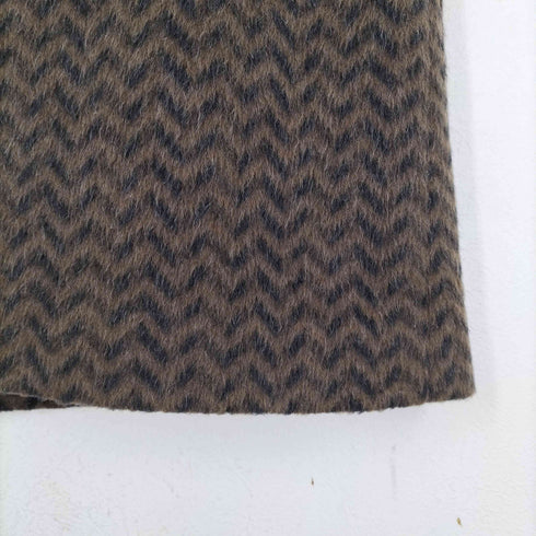 MADE IN FRANCE 70~80S ヘリンボーンウールロングコート レディース