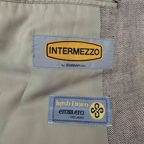 インターメッツォ INTERMEZZO 3B リネン テーラードジャケット メンズ L