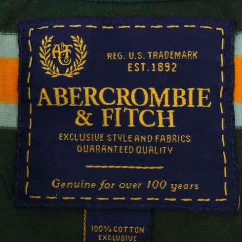 アバクロンビーアンドフィッチ Abercrombie & Fitch 刺繍ラガーシャツ メンズ import:M