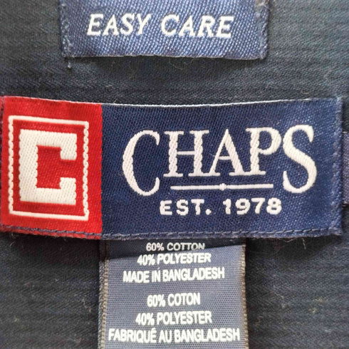 チャップス CHAPS easy care ワンポイント刺繍 ロングシャツ メンズ 2XL