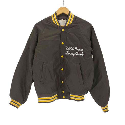 80S USA製 両面刺繍ナイロンスタジアムジャンパー メンズ 34-36