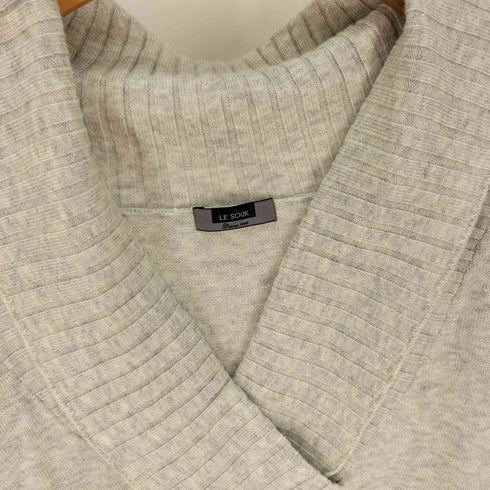 ルスーク Le souk アンゴラ混 ミックス ファブリック セーラー Vネック ラメ糸 ニット レディース JPN:38