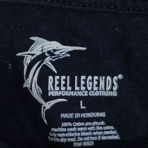 REEL LEGENDS フィッシュ 魚 プリント クルーネックTシャツ メンズ import:L