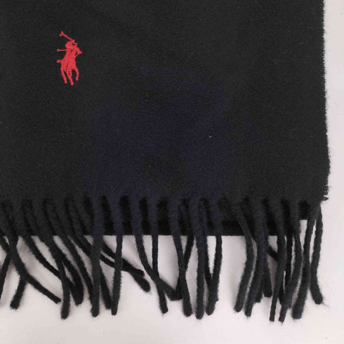 ポロラルフローレン POLO RALPH LAUREN イタリア製 ポニー刺繍 ウールマフラー レディース ONE SIZE