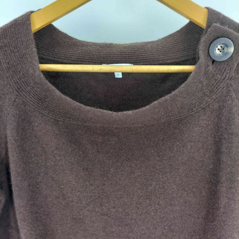 マックスマーラ MAX MARA 白タグ Maglla PURE CASHMERE カシミヤ 100% 襟ボタン ボート ネック ニット レディース import:S