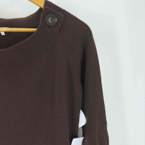 マックスマーラ MAX MARA 白タグ Maglla PURE CASHMERE カシミヤ 100% 襟ボタン ボート ネック ニット レディース import:S
