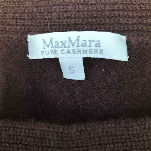 マックスマーラ MAX MARA 白タグ Maglla PURE CASHMERE カシミヤ 100% 襟ボタン ボート ネック ニット レディース import:S