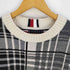 トミーヒルフィガー TOMMY HILFIGER ロゴプリント ミックスチェック クルーネック ニット メンズ import:M
