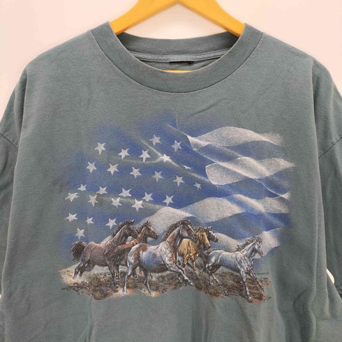 アニマルプリントクルーネックTシャツ メンズ