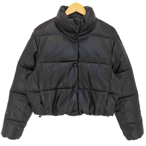 ザラ ZARA エコレザー 中綿 ショートジャケット レディース import:S