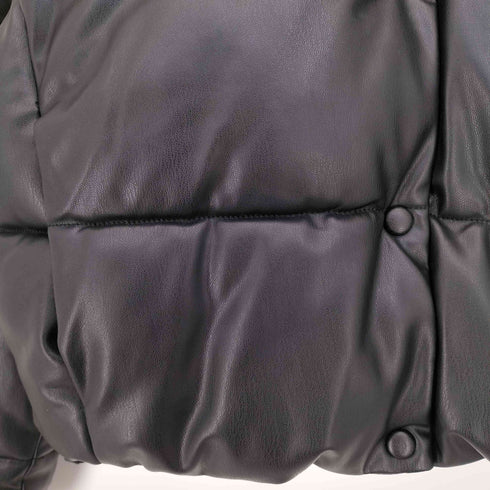 ザラ ZARA エコレザー 中綿 ショートジャケット レディース import:S