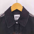 ザラ ZARA ツイード 切替 ブラックデニム スナップボタン シャツ ジャケット レディース import:S