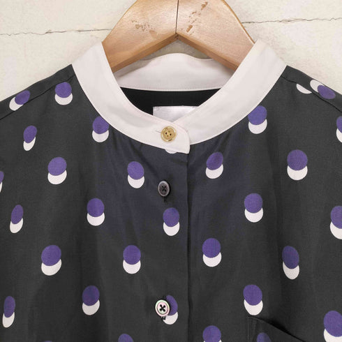 ポールスミス Paul Smith 総柄バンドカラーシャツ レディース JPN:40