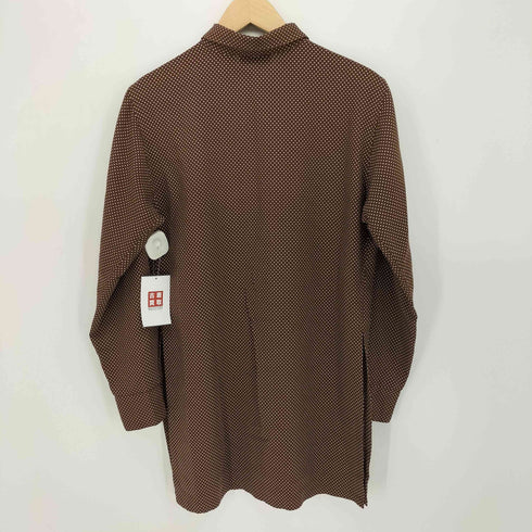 アニエスベー agnes b. PARIS ドット柄 サイドスリット S/S シャツ レディース
