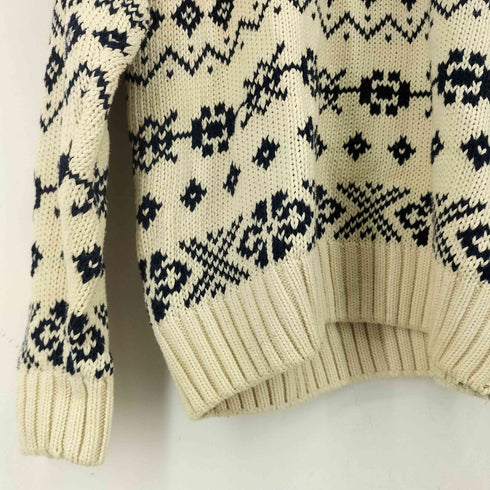 エディーバウアー Eddie Bauer 80s 英国製 黒タグ コットンニット メンズ JPN:XL