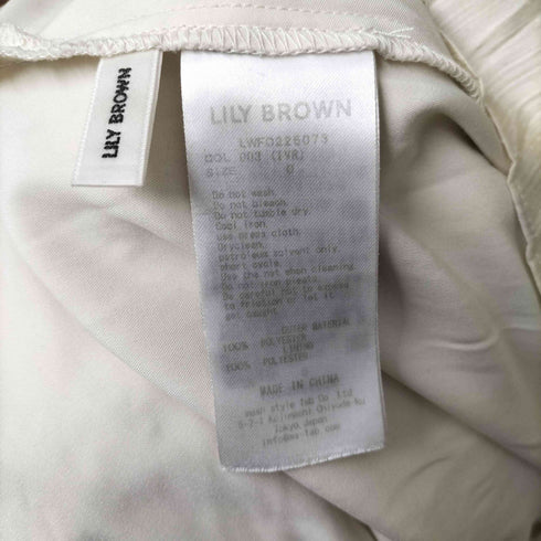 リリーブラウン Lily Brown 22AW 2WAY ボウタイ プリーツ ワンピース レディース JPN:0