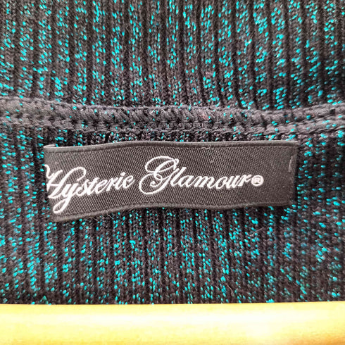 ヒステリックグラマー HYSTERIC GLAMOUR ハーフジップラメニット パンダ刺繍 レディース