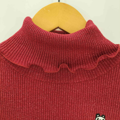 ヒステリックグラマー HYSTERIC GLAMOUR ハイネックラメニット パンダ刺繍 レディース