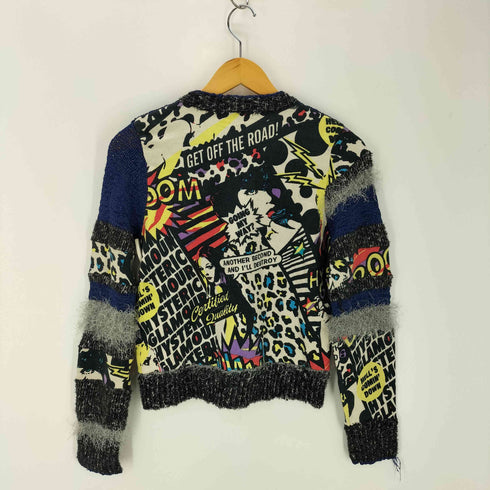 ヒステリックグラマー HYSTERIC GLAMOUR ヒスガール 切り替えファー切り替えニットカーディガン Y2K レディース ONE SIZE