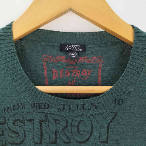 ジィヒステリックトリプルエックス Thee Hysteric XXX グラフィック クルーネックニット Y2K レディース JPN:M