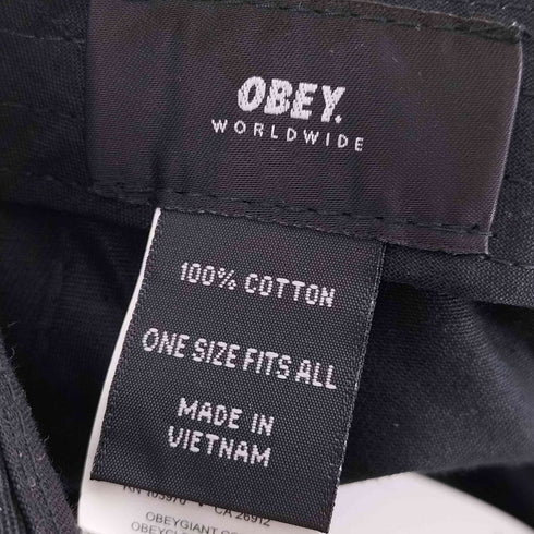 オベイ OBEY 刺繍 パネルキャップ メンズ FREE