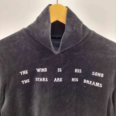 ファセッタズム FACETASM エンブロイダリー L/S THE WIND IS HIS SONG THE STARS ARE HIS DREAMS ベロア トップ レディース JPN:1