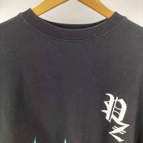 PAPARAZZI Fire sweat ロゴプリント ファイヤーパターン クルーネック スウェット 韓国 レディース FREE