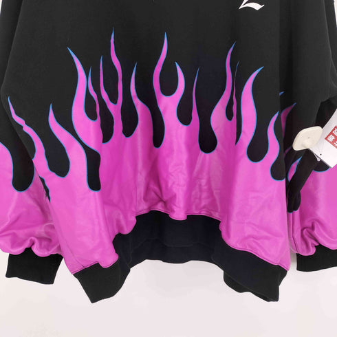 PAPARAZZI Fire sweat ロゴプリント ファイヤーパターン クルーネック スウェット 韓国 レディース FREE