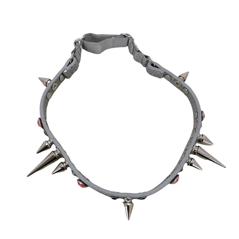 Nodress Rhinestone Rivet Thin Leather Chocker レザーチョーカー レディース