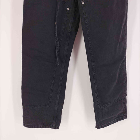ザラ ZARA 1995 DOUBLE KNEE ベルテッド ダブルニー ブラック デニム パンツ レディース 38