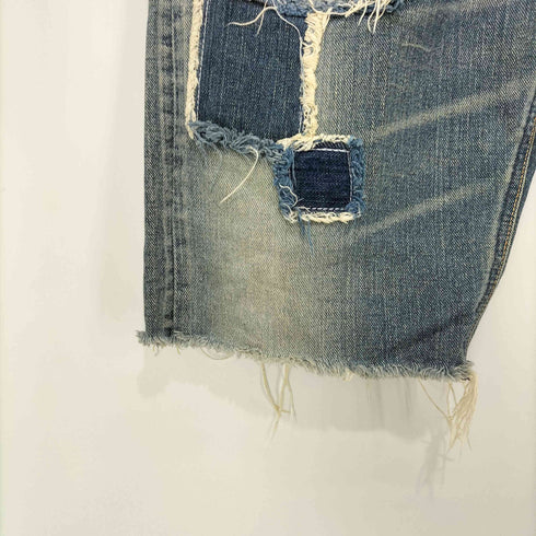 リー Lee 切りっぱなし リペアデザイン ジッパーフライ デニムショーツ ハーフパンツ メンズ 31×33