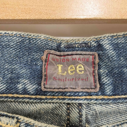 リー Lee 切りっぱなし リペアデザイン ジッパーフライ デニムショーツ ハーフパンツ メンズ 31×33