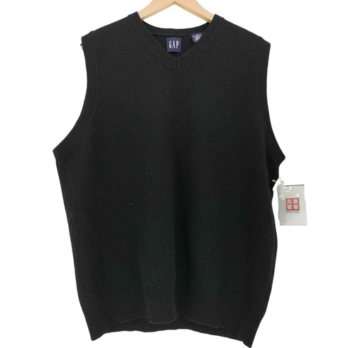 ギャップ Gap 90S 紺タグ ウール Vネック ニット ベスト メンズ import:L