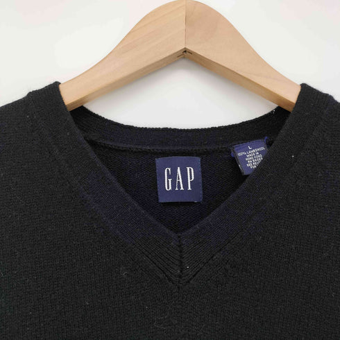 ギャップ Gap 90S 紺タグ ウール Vネック ニット ベスト メンズ import:L