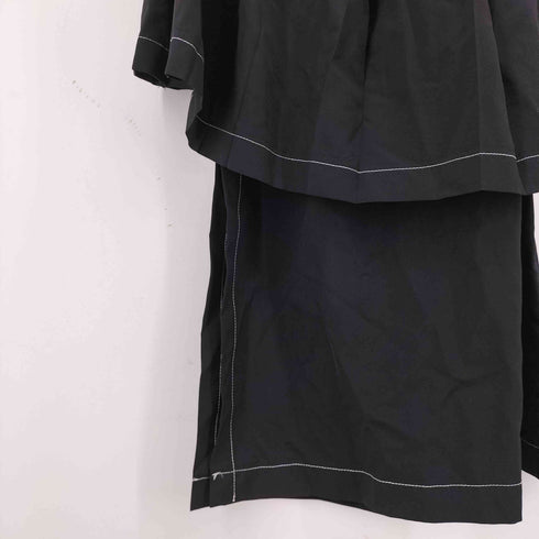 トリココムデギャルソン tricot COMME des GARCONS 90s AD1997 ステッチライン プリーツラップワンピース レディース