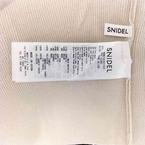 スナイデル snidel デコルテシアーエンブロイダリーニット レディース FREE