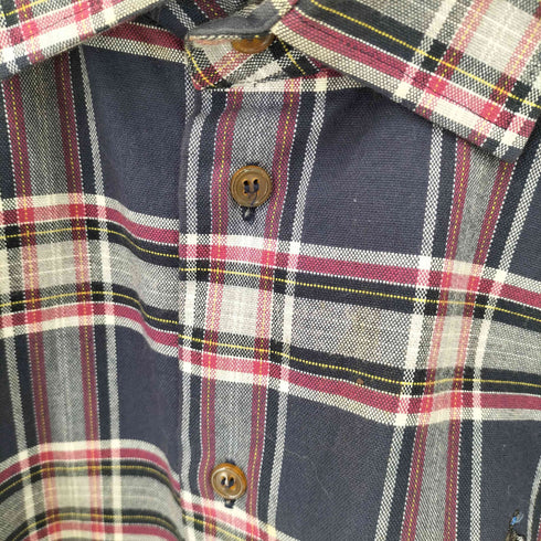 ヴィヴィアンウエストウッドマン Vivienne Westwood MAN オーブロゴ刺繍 コットン チェック L/S シャツ メンズ EUR:46