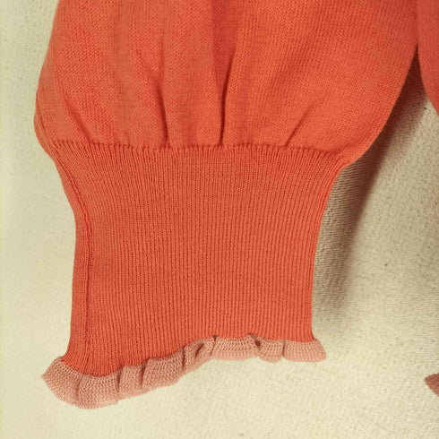 Jane Marple 22aw ロゴ刺繍 フリルカーディガン レディース M