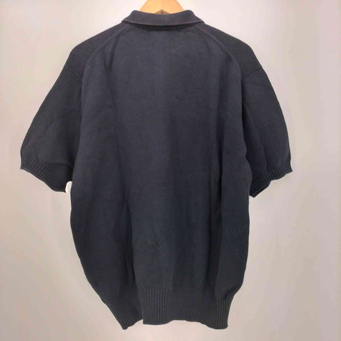 シュミーズラコステ CHEMISE LACOSTE 70S 鹿の子刺繍 半袖 リブニット ポロシャツ メンズ JPN:5
