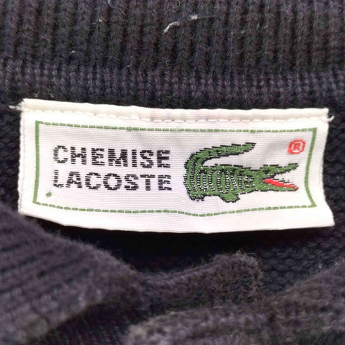 シュミーズラコステ CHEMISE LACOSTE 70S 鹿の子刺繍 半袖 リブニット ポロシャツ メンズ JPN:5