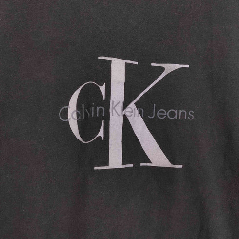 カルバンクラインジーンズ Calvin Klein Jeans フロントロゴプリントクルーネックTシャツ メンズ JPN:L