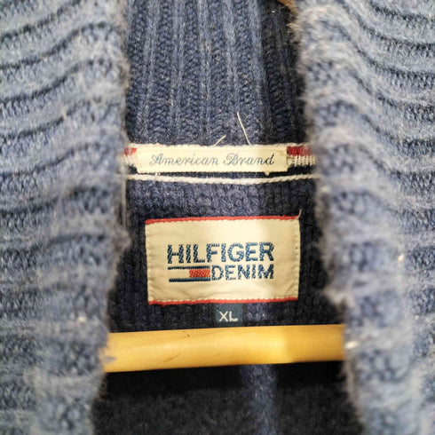 トミーヒルフィガー TOMMY HILFIGER ケーブル編み フルジップセーター ドライバーズニット メンズ import:XL