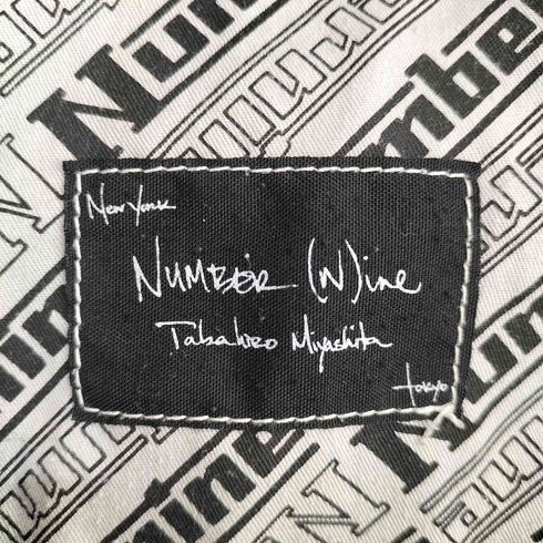 N NUMBER 04AW GIVE期 本人期 パッチワークワッペン ブラックデニムパンツ メンズ JPN:4 LENGTH : 32