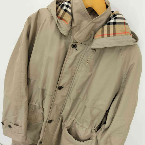 バーバリーズ BURBERRYS 00S ノバチェック コットン ステンカラーハーフコート ダウンライナー付き メンズ import:L