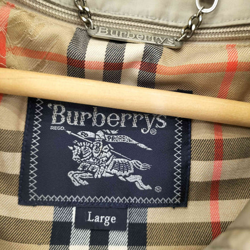 バーバリーズ BURBERRYS 00S ノバチェック コットン ステンカラーハーフコート ダウンライナー付き メンズ import:L